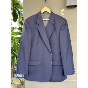 Vintage Bernhard Altmann Couture 46R 100% Pure Wool Blue Sportcoat Blazer Jacket